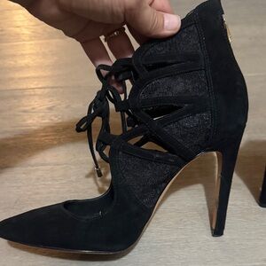 Marciano Black Lace-Up High Heel Pumps - Elegant Women's Dress Shoes